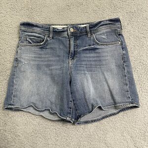 Pilcro And The Letterpress Hyphen Fit Denim Shorts Women Size 28 Mid Rise